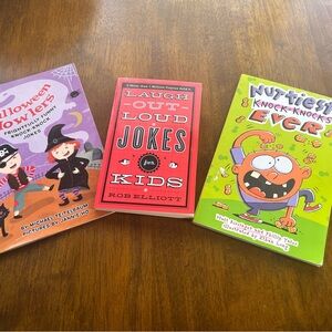 Kids Joke Book Set - Halloween, Laugh Out Loud, Nutty Knock-Knocks